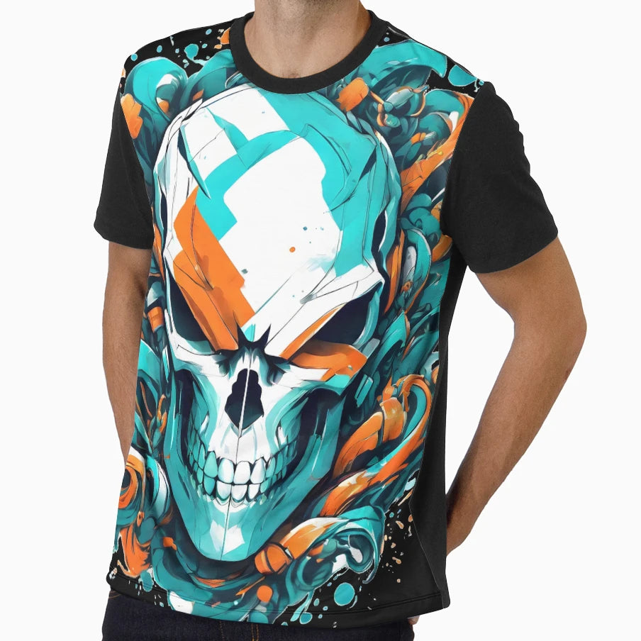 Colorful Skull T-Shirt - Custom Art Print Unisex - T-Shirt, Sweatshirt, Hoodie
