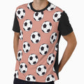 Simple Brushwork Soccer Ball Red T-Shirt - Fun Novelty Design Men Women - T-Shirt, Sweatshirt, Hoodie