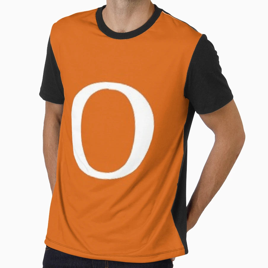 Letter O Orange T-Shirt - Trendy Graphic for Adults - T-Shirt, Sweatshirt, Hoodie