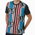 Ediemagic Skulls Stripes T-Shirt - Casual Everyday Wear for Adults - T-Shirt, Sweatshirt, Hoodie