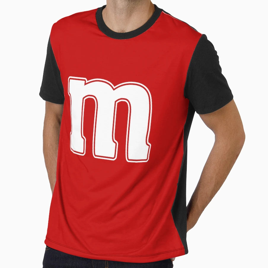 M M Red Chocolate Halloween Costume T-Shirt - Aesthetic Graphic Men Women - T-Shirt, Sweatshirt, Hoodie