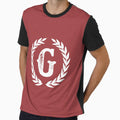 Rustic Red Monogram Letter G T-Shirt - Graphic Print Men Women - T-Shirt, Sweatshirt, Hoodie