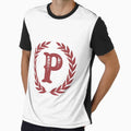 Rustic Red Monogram Letter P T-Shirt - Novelty Apparel for Adults - T-Shirt, Sweatshirt, Hoodie