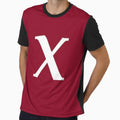 Letter X Maroon T-Shirt - Unique Graphic Men Women - T-Shirt, Sweatshirt, Hoodie