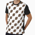 Football White Background Pattern T-Shirt - Streetwear Style for Adults - T-Shirt, Sweatshirt, Hoodie