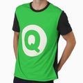 Letter Q Green T-Shirt - Casual Everyday Wear Men Women - T-Shirt, Sweatshirt, Hoodie