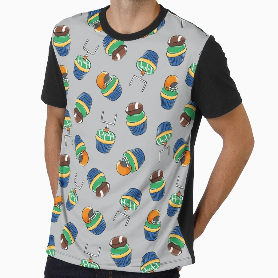 Football Cupcakes T-Shirt - Fun Novelty Design Unisex - T-Shirt, Sweatshirt, Hoodie