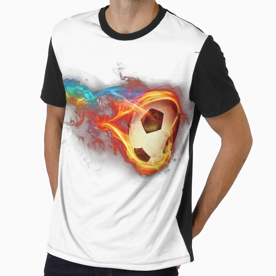 Blue Flame Ball T-Shirt - Trendy Graphic Unisex - T-Shirt, Sweatshirt, Hoodie