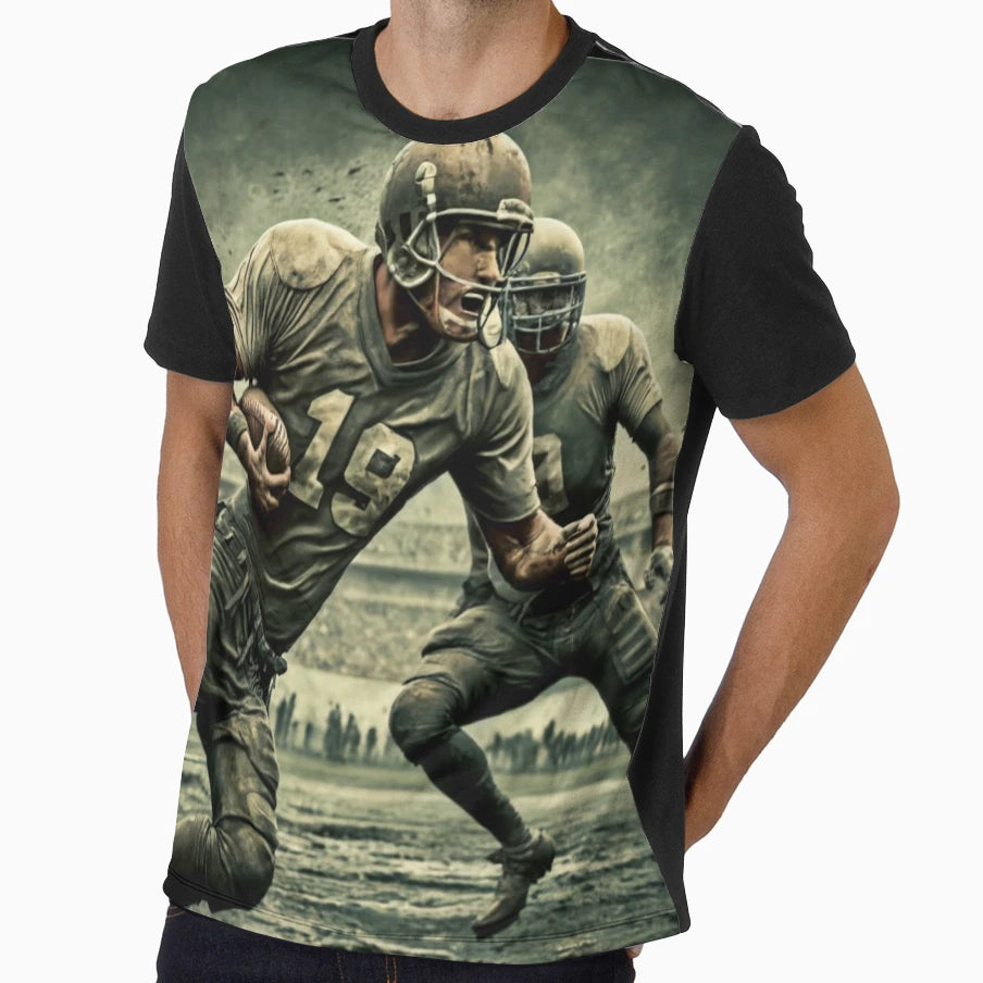 Football Smell Mud And Taste Blood T-Shirt - Trendy Graphic Unisex - T-Shirt, Sweatshirt, Hoodie
