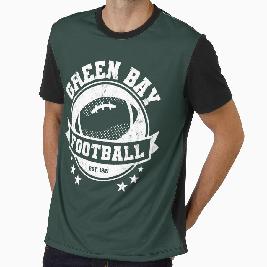 Green Bay Football Team League T-Shirt - Custom Art Print for Adults - T-Shirt, Sweatshirt, Hoodie