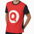 Letter Q Red T-Shirt - Aesthetic Graphic Unisex - T-Shirt, Sweatshirt, Hoodie