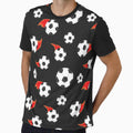 Soccer Balls Fire Black T-Shirt - Casual Everyday Wear for Adults - T-Shirt, Sweatshirt, Hoodie