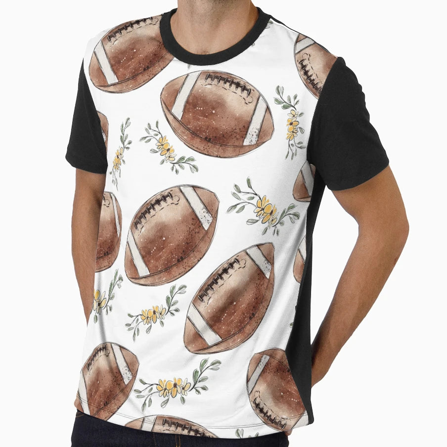 Football Pattern T-Shirt - Novelty Apparel Men Women - T-Shirt, Sweatshirt, Hoodie