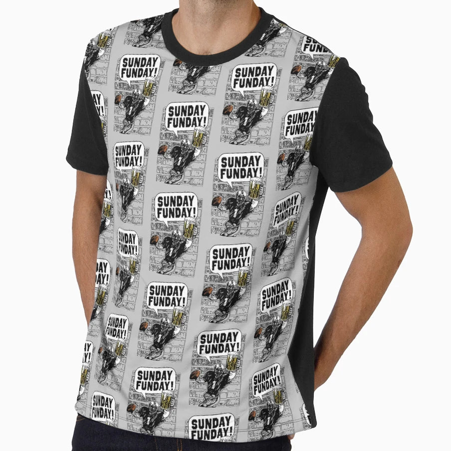 Sunday Funday Tailgating Football T-Shirt - Unique Graphic for Adults - T-Shirt, Sweatshirt, Hoodie