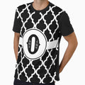Black Monogram Letter O T-Shirt - Minimalist Print Men Women - T-Shirt, Sweatshirt, Hoodie