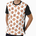 Watercolor Footballs T-Shirt - Graphic Print Men Women - T-Shirt, Sweatshirt, Hoodie