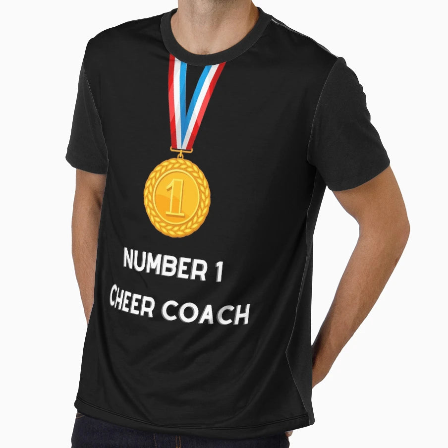 Number 1 Cheer Coach T-Shirt - Minimalist Print Men Women - T-Shirt, Sweatshirt, Hoodie