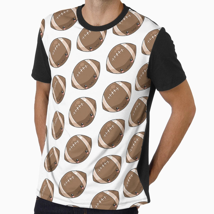 Football Kawaii T-Shirt - Fun Novelty Design Men Women - T-Shirt, Sweatshirt, Hoodie