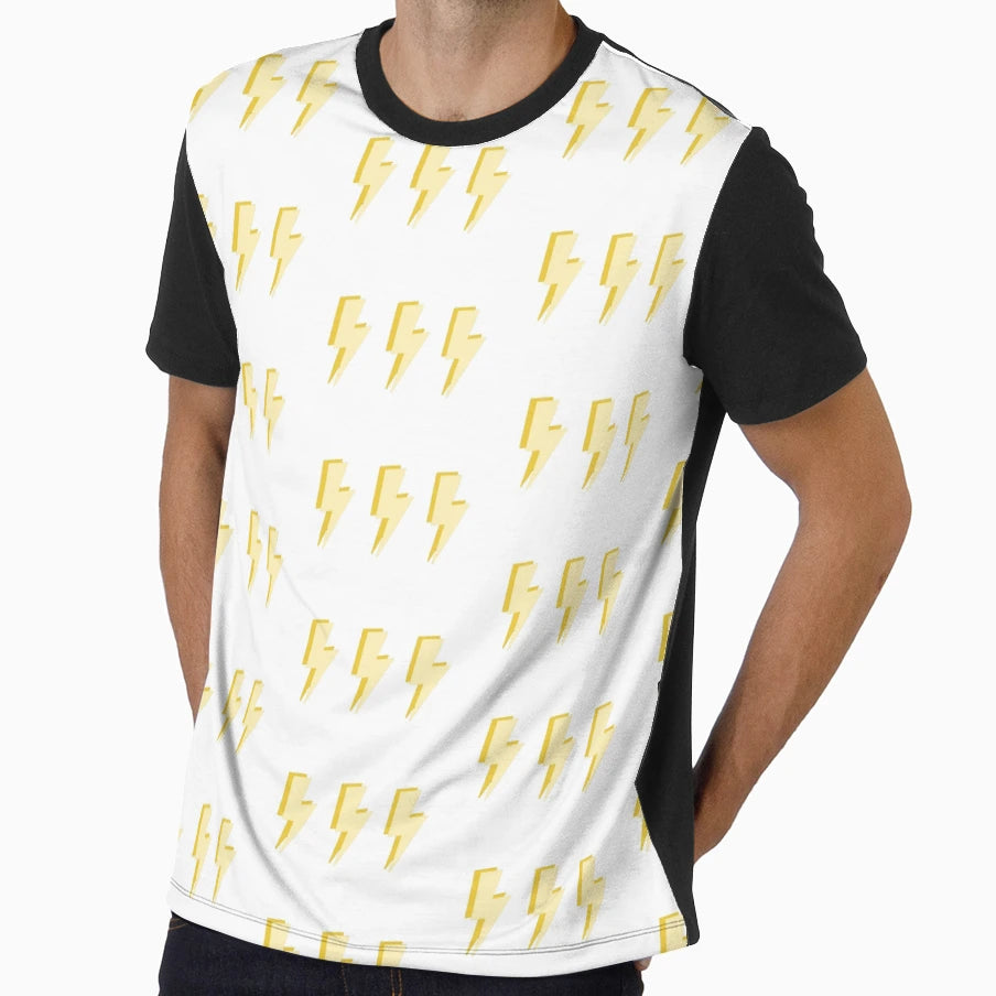 Yellow Lightning T-Shirt - Custom Art Print Men Women - T-Shirt, Sweatshirt, Hoodie