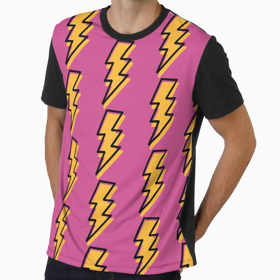 Lightening Pattern T-Shirt - Graphic Print Men Women - T-Shirt, Sweatshirt, Hoodie