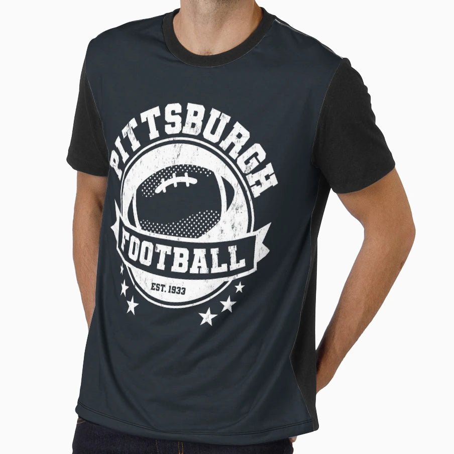 Pittsburgh Football Team League Sports T-Shirt - Unique Graphic for Adults - T-Shirt, Sweatshirt, Hoodie