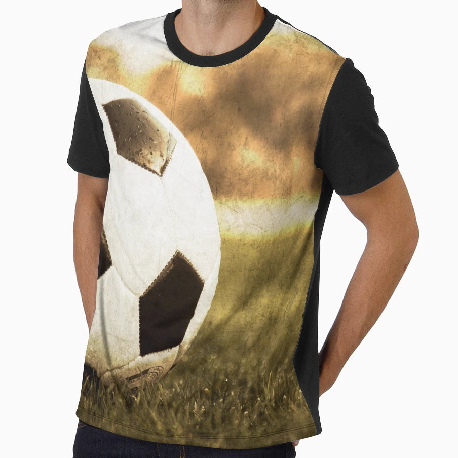 Soccer Ball Grass T-Shirt - Minimalist Print Men Women - T-Shirt, Sweatshirt, Hoodie