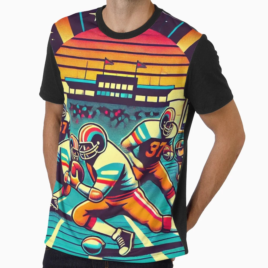 80S American Football T-Shirt - Fun Novelty Design Men Women - T-Shirt, Sweatshirt, Hoodie