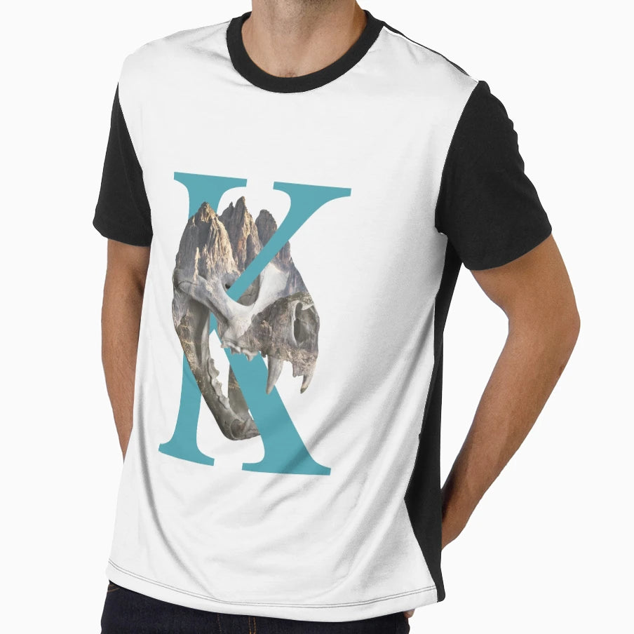 Skull Letter K T-Shirt - Casual Everyday Wear Men Women - T-Shirt, Sweatshirt, Hoodie