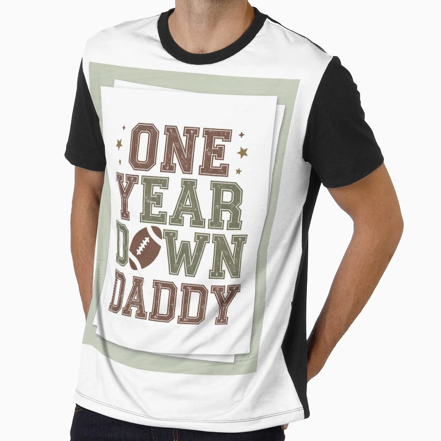 Daddy 1 Year Old Football 1St Year T-Shirt - Novelty Apparel Men Women - T-Shirt, Sweatshirt, Hoodie
