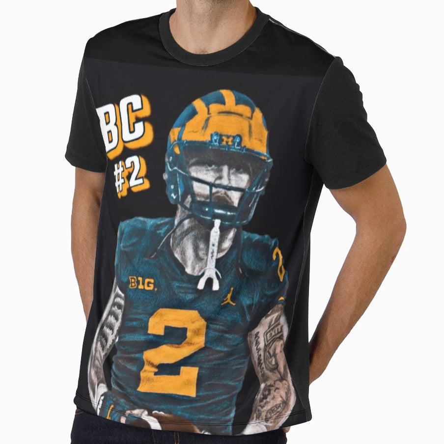 Freehand Drawing Blake Corum Color Pop T-Shirt - Trendy Graphic Men Women - T-Shirt, Sweatshirt, Hoodie