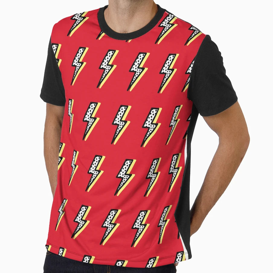 Red Lightning T-Shirt - Unique Graphic Men Women - T-Shirt, Sweatshirt, Hoodie