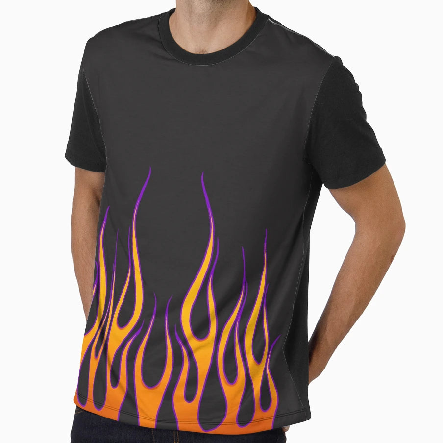 Flames T-Shirt - Unique Graphic Unisex - T-Shirt, Sweatshirt, Hoodie