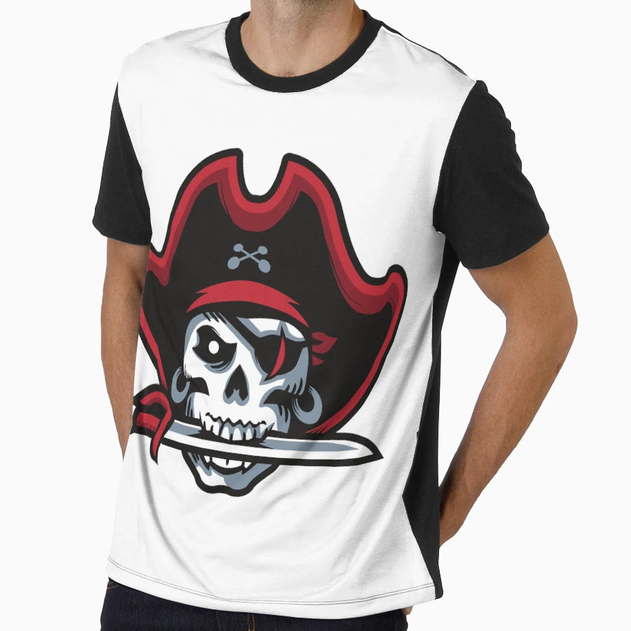 Gaming Logo Skull Pirate T-Shirt - Graphic Print Men Women - T-Shirt, Sweatshirt, Hoodie