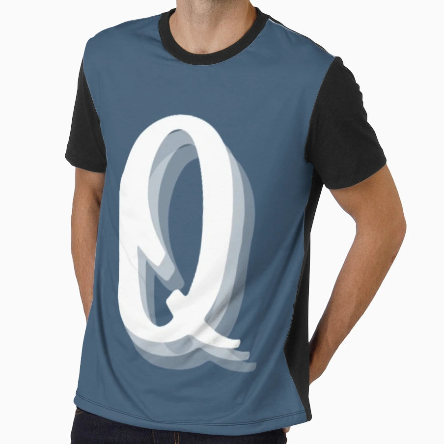 Q Letter T-Shirt - Minimalist Print Men Women - T-Shirt, Sweatshirt, Hoodie