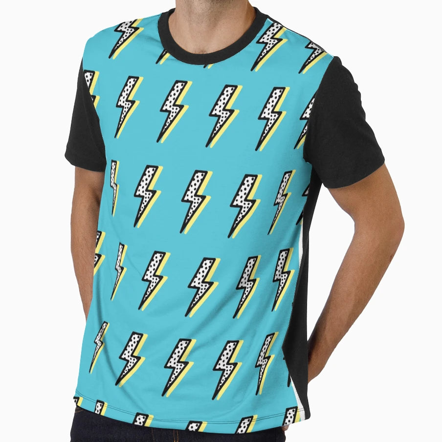 Blue Lightning T-Shirt - Streetwear Style Unisex - T-Shirt, Sweatshirt, Hoodie