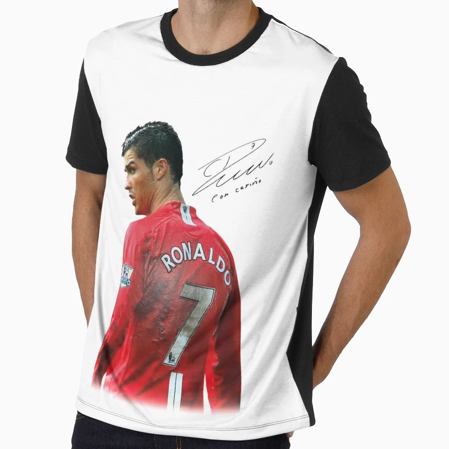Manchester United Ronaldo Dedica 3D T-Shirt - Aesthetic Graphic Men Women - T-Shirt, Sweatshirt, Hoodie