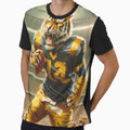 And Angry Tiger Playing American T-Shirt - Casual Everyday Wear Men Women - T-Shirt, Sweatshirt, Hoodie