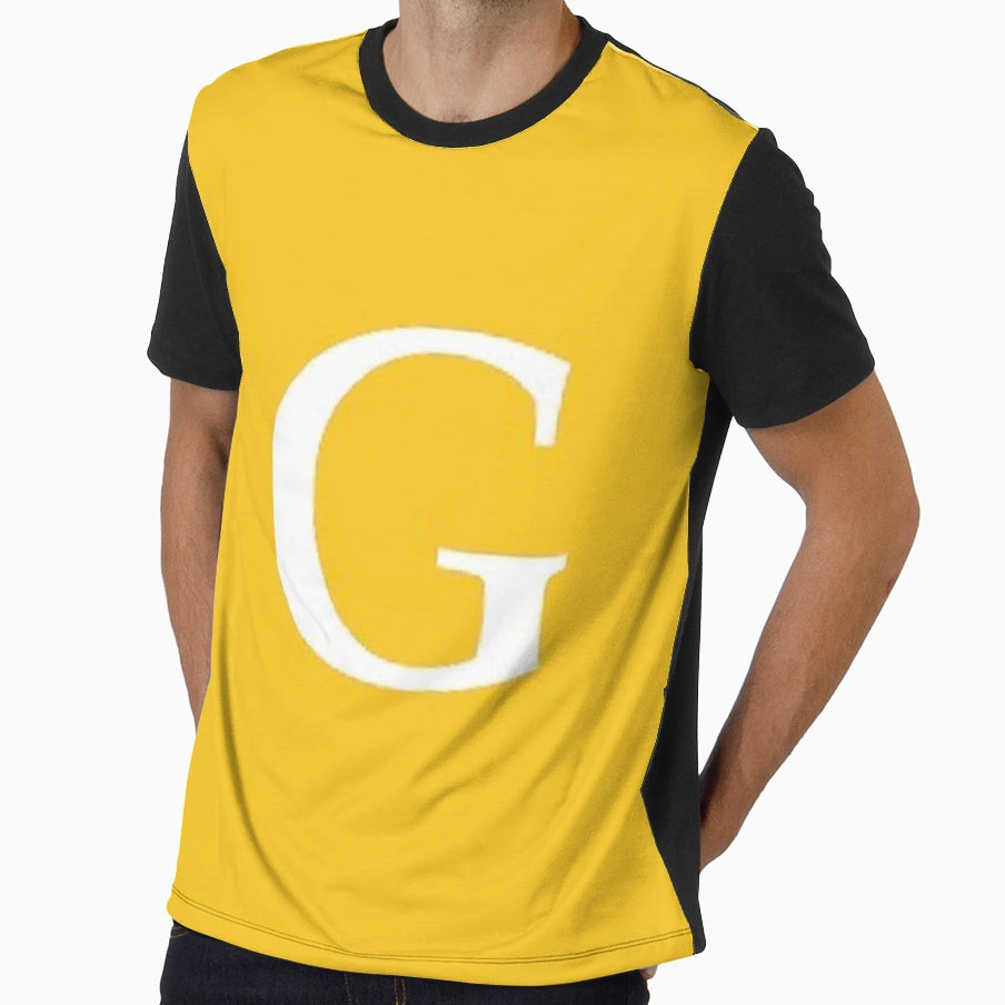 Letter G Gold Yellow T-Shirt - Fun Novelty Design Men Women - T-Shirt, Sweatshirt, Hoodie