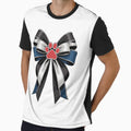 Coquette Bow Puppy Pride Flag Mom T-Shirt - Custom Art Print for Adults - T-Shirt, Sweatshirt, Hoodie