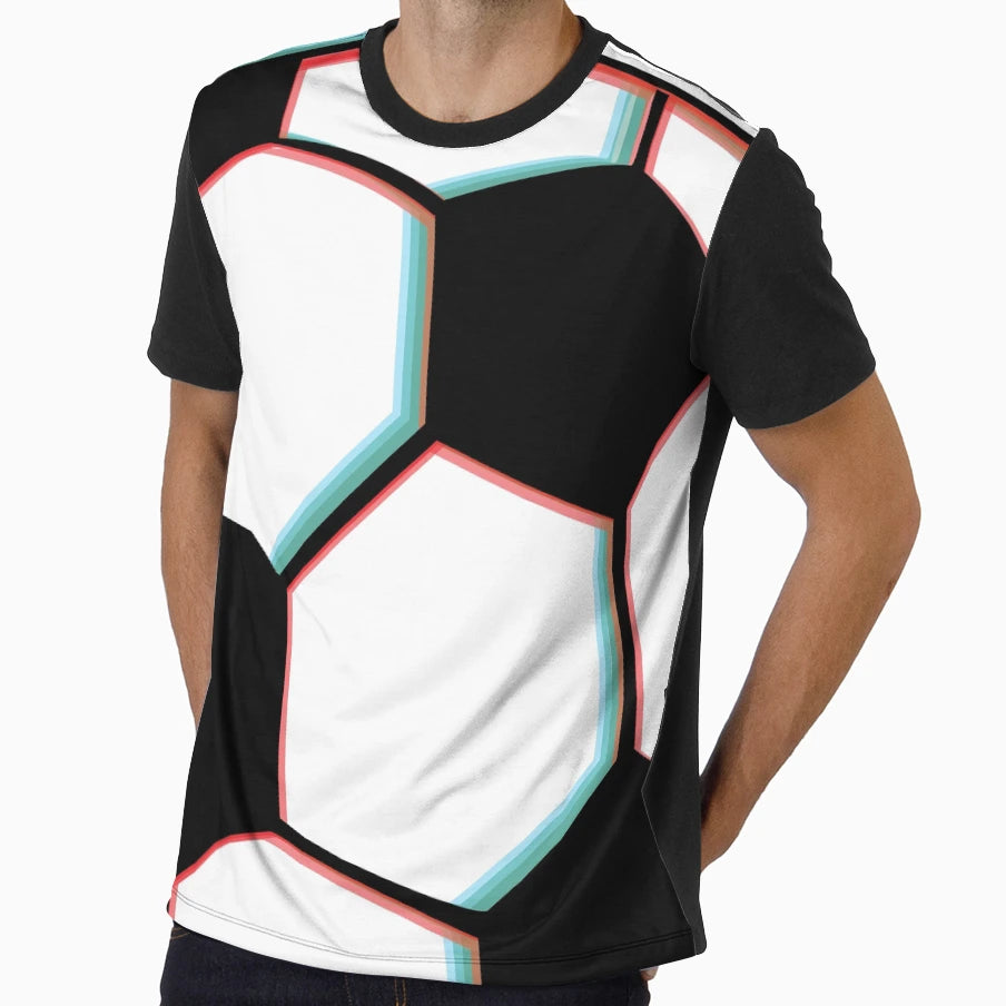 3D Soccer Ball T-Shirt - Unique Graphic Men Women - T-Shirt, Sweatshirt, Hoodie