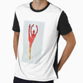 Flaming Gymnast White Background T-Shirt - Graphic Print for Adults - T-Shirt, Sweatshirt, Hoodie