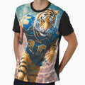 And Angry Tiger Playing American T-Shirt - Casual Everyday Wear for Adults - T-Shirt, Sweatshirt, Hoodie