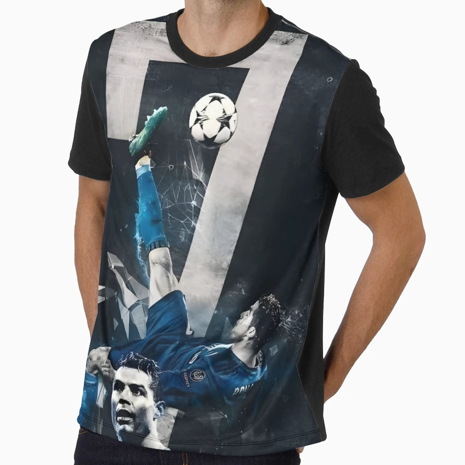 Cristiano Ronaldo Cr7 Football T-Shirt - Minimalist Print for Adults - T-Shirt, Sweatshirt, Hoodie
