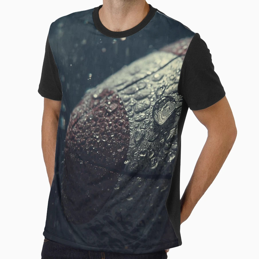 Rain Soaked American Football Close Up T-Shirt - Aesthetic Graphic Unisex - T-Shirt, Sweatshirt, Hoodie