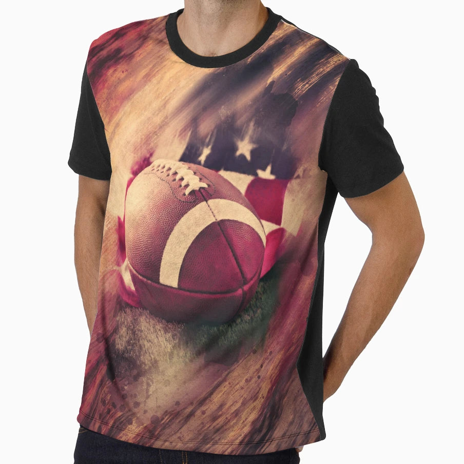 American Football Grunge Abstract T-Shirt - Minimalist Print for Adults - T-Shirt, Sweatshirt, Hoodie