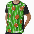 American Football Field Pattern T-Shirt - Unique Graphic Men Women - T-Shirt, Sweatshirt, Hoodie