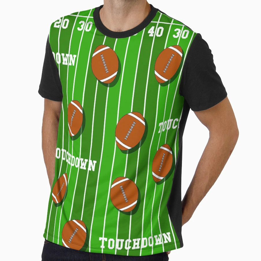 American Football Field Pattern T-Shirt - Unique Graphic Men Women - T-Shirt, Sweatshirt, Hoodie
