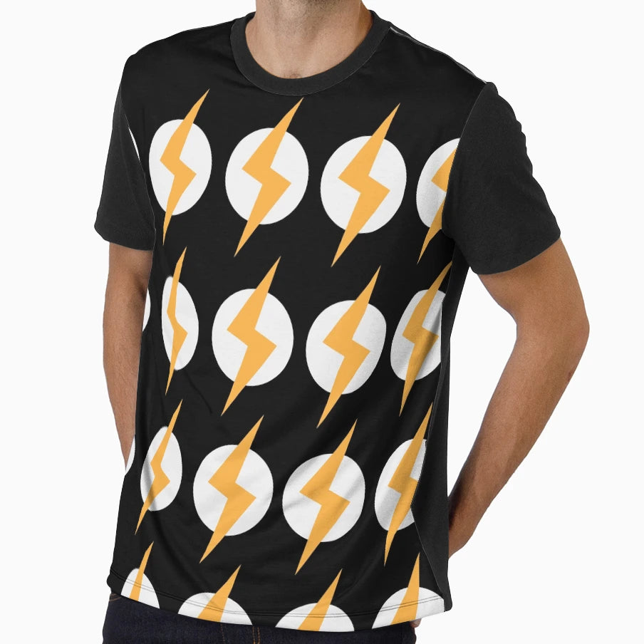 Lightning Bolt Pattern T-Shirt - Custom Art Print for Adults - T-Shirt, Sweatshirt, Hoodie