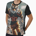 And Angry Tiger Playing American T-Shirt - Novelty Apparel Men Women - T-Shirt, Sweatshirt, Hoodie