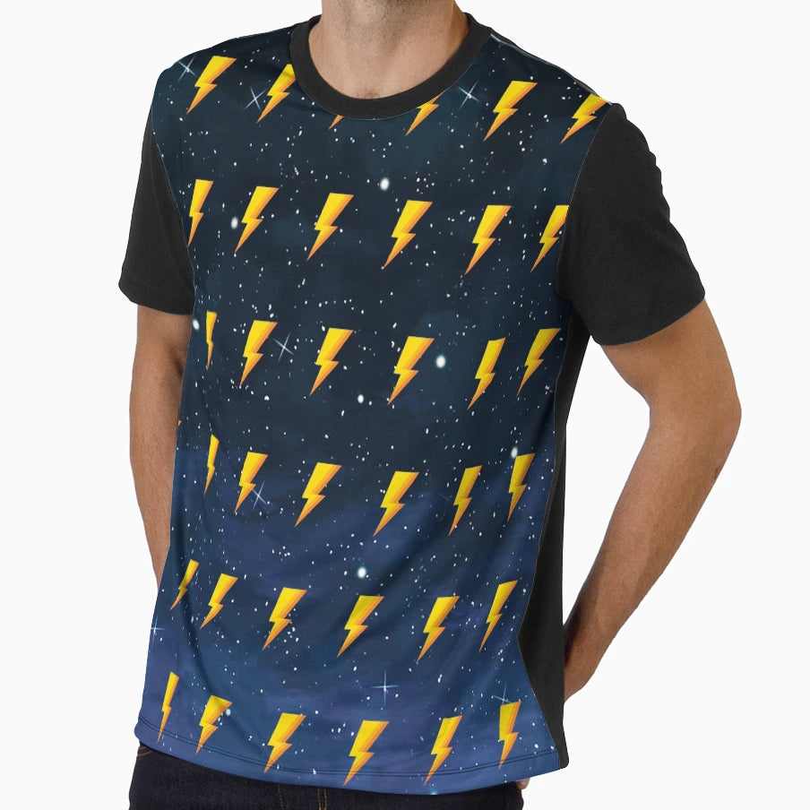Lightning Thunderbolt Thunder Yellow T-Shirt - Unique Graphic for Adults - T-Shirt, Sweatshirt, Hoodie
